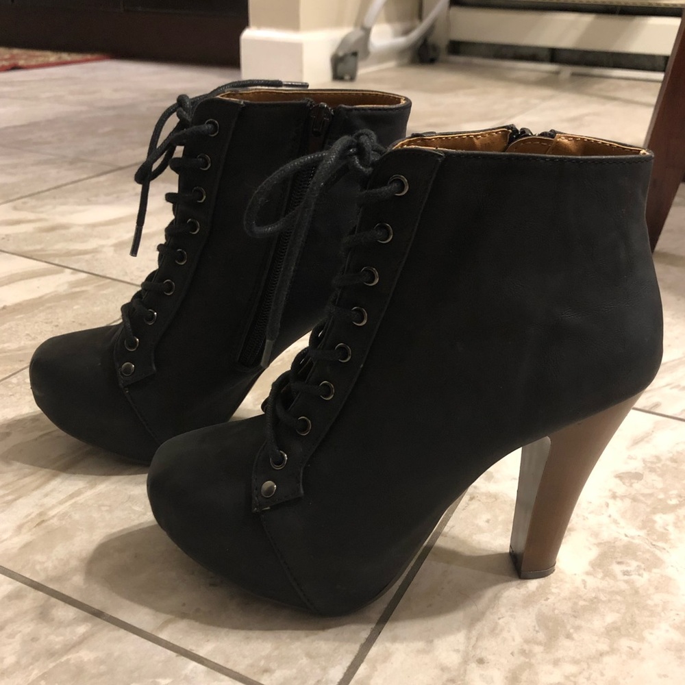 Lace up booties